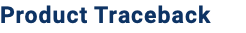 Product Traceback